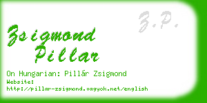 zsigmond pillar business card